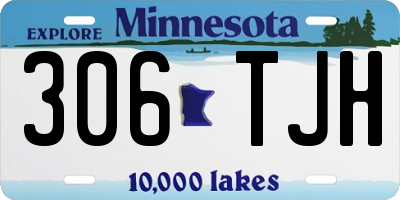 MN license plate 306TJH