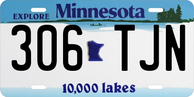 MN license plate 306TJN