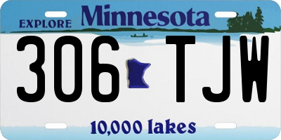 MN license plate 306TJW