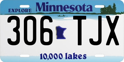 MN license plate 306TJX