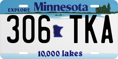 MN license plate 306TKA