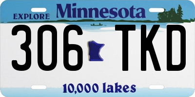 MN license plate 306TKD