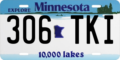 MN license plate 306TKI
