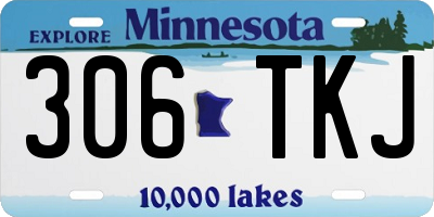 MN license plate 306TKJ