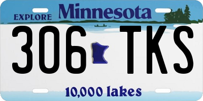 MN license plate 306TKS