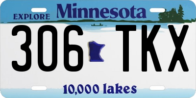 MN license plate 306TKX
