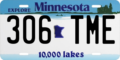 MN license plate 306TME
