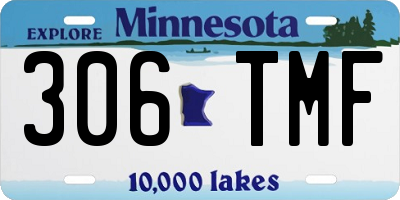 MN license plate 306TMF