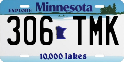 MN license plate 306TMK
