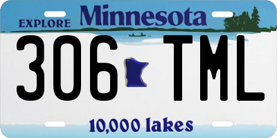 MN license plate 306TML