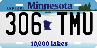 MN license plate 306TMU