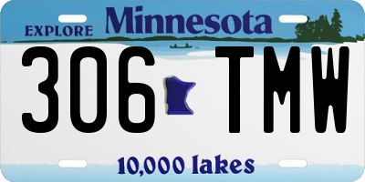 MN license plate 306TMW