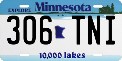 MN license plate 306TNI