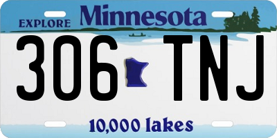 MN license plate 306TNJ