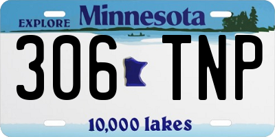 MN license plate 306TNP