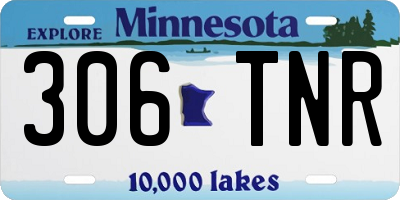 MN license plate 306TNR