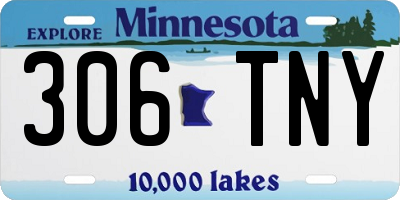 MN license plate 306TNY
