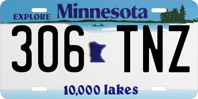 MN license plate 306TNZ