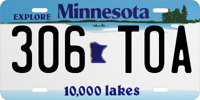 MN license plate 306TOA