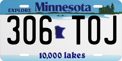 MN license plate 306TOJ