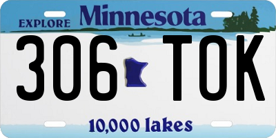 MN license plate 306TOK