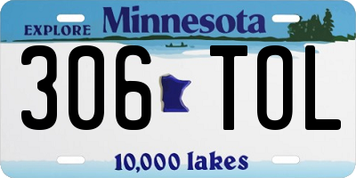 MN license plate 306TOL