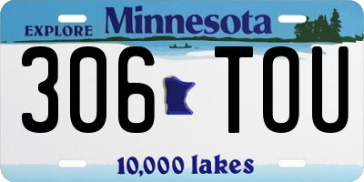 MN license plate 306TOU
