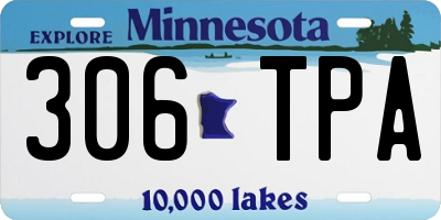 MN license plate 306TPA