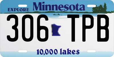 MN license plate 306TPB
