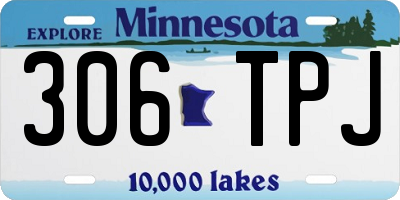 MN license plate 306TPJ