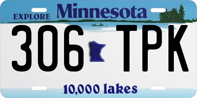 MN license plate 306TPK