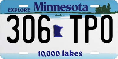 MN license plate 306TPO