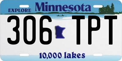 MN license plate 306TPT