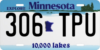 MN license plate 306TPU