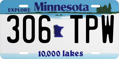 MN license plate 306TPW