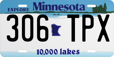 MN license plate 306TPX