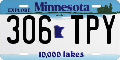MN license plate 306TPY