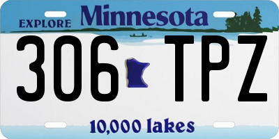 MN license plate 306TPZ