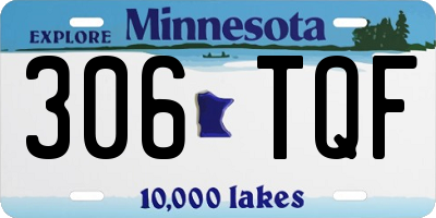 MN license plate 306TQF