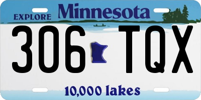 MN license plate 306TQX