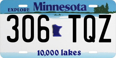 MN license plate 306TQZ