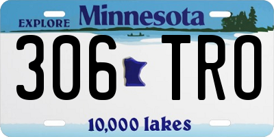 MN license plate 306TRO