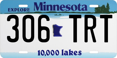 MN license plate 306TRT