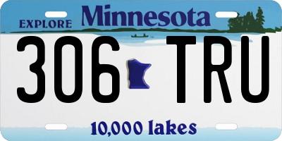 MN license plate 306TRU