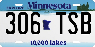 MN license plate 306TSB
