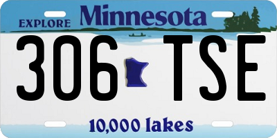 MN license plate 306TSE