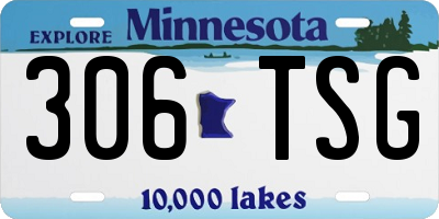 MN license plate 306TSG