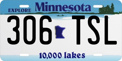MN license plate 306TSL
