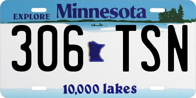 MN license plate 306TSN