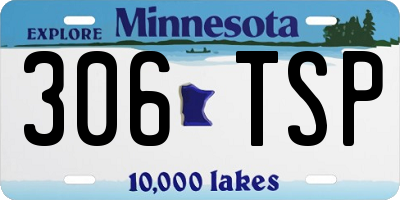 MN license plate 306TSP
